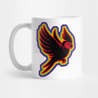 Lgbtq+ Rainbow flying cockatiel Mug